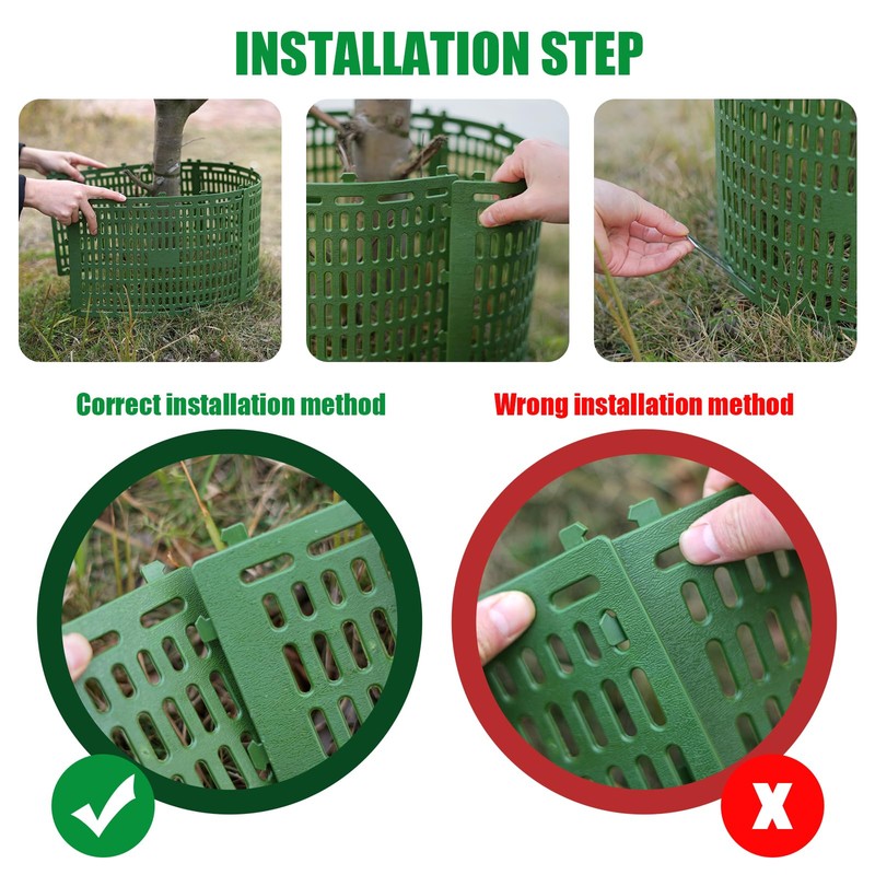 Omirome 10pcs Tree Trunk Protector, Tree Guards Trunk Protector with