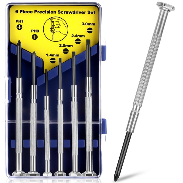 6 Stück Schraubendreher Set Multifunktional Mini Uhrenschraubendreher Feinmechaniker, Set Präzisionswerkzeug
