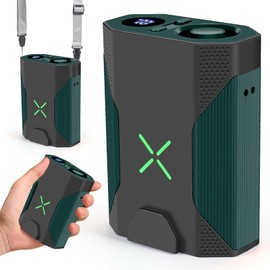 Fotgear Mini Portable Waist Fan - 1-100 Speeds 36000RPM Strong Airflow, 4500mAh Battery Powered, Max 16H Cooling, Mini Waist/Neck/Handheld Fan for Outdoor Jobsite Camping Travel (Green)