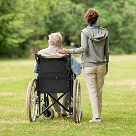 XFLYP Wheelchair Bag, Rear Wheelchair Bag, Wheelchair Accessories, Can Be Attached to the Handles, Electric Wheelchair Bag, Waterproof Fabric, Large Capacity, Lightweight Storage Bag