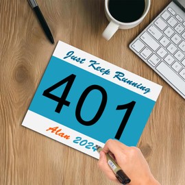 NELOMO Adhesive Race Bib 7.5” X 6” Competition Number Bib Adhesive Running Bib Sticker Race Bib Athlete Number Bib for Marathon Cross-Country Running Cycling Race Mountain Climbing Race (401-500)