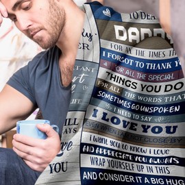 Daddy Gifts for Fathers Day, Daddy Birthday Gifts - Soft Flannel Blanket Throw Presents for Dad's Birthday, Christmas, Valentines