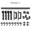 EaseLife 10 FT Double Sliding Barn Door Track and Handle