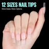 TOMICCA Nail Tips 240 Pieces Full Cover Soft Gel Tips