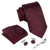 Massi Morino Tie and Pocket Square Set Men incl. Cufflinks,