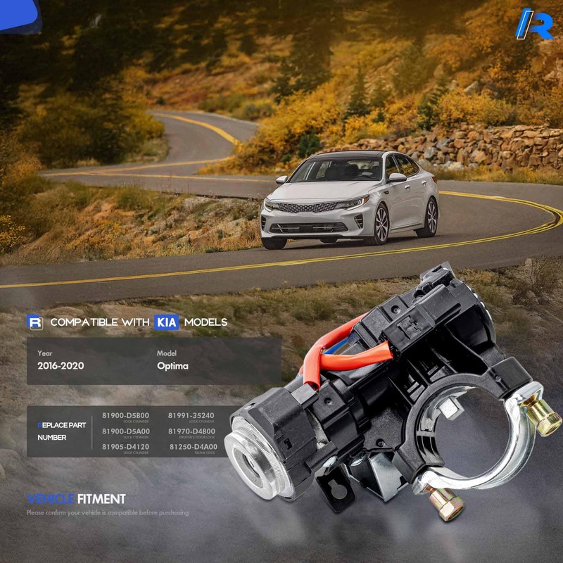 81900-D5B00 Ignition Lock Switch Assembly with Keys Compatible with Kia