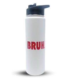 Funny Gifts for Teenage Boys, Girls - Cool Funny Bruh Water Bottle Tumbler - for Teenager, Tween, Boyfriend, College Guys, Preteens, Tech Gamers, Women - Insulated Cup Great for Birthday
