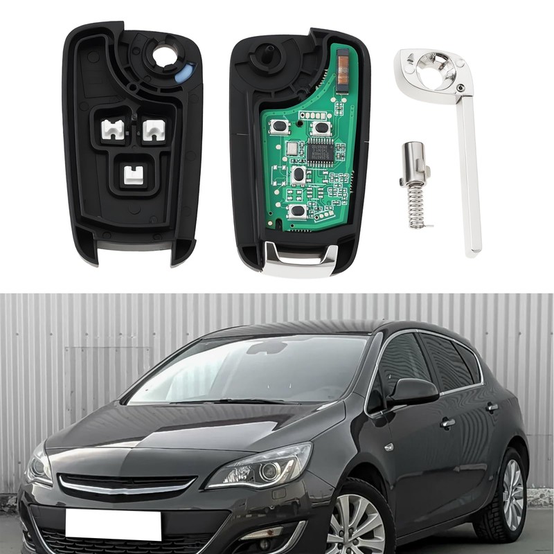 EMSea 1Set 433MHz 3 Button Flip Remote Key Fob with