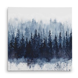 WEXFORD HOME Indigo Forest Gallery Wrapped Canvas Wall Art, 32x32