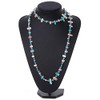 Avalaya Pastel Pink/Mint Shell/Transparent Glass Crystal Bead Long Necklace/110cm L
