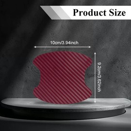 QZTYTY 4PCS Car Door Handle Cup Scratch Protector, Car Door Handle Sticker, Scratch Auto Door Protective Film, Car Accessories Car Door Handle Protective Films Universal for Cars (Wine red, 4PCS)