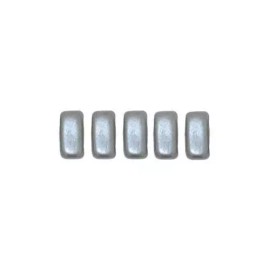 3/6mm Pearl Coat Silver Czech Mate Brick Beads (50)