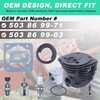 Adefol 44mm Cylinder Piston Kit for Husqvarna 350 351 353