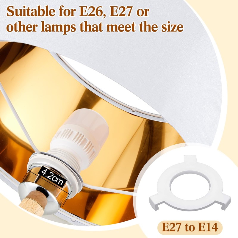 Weewooday 2 Pcs Fabric Drum Light Shade Modern Drum Lamp