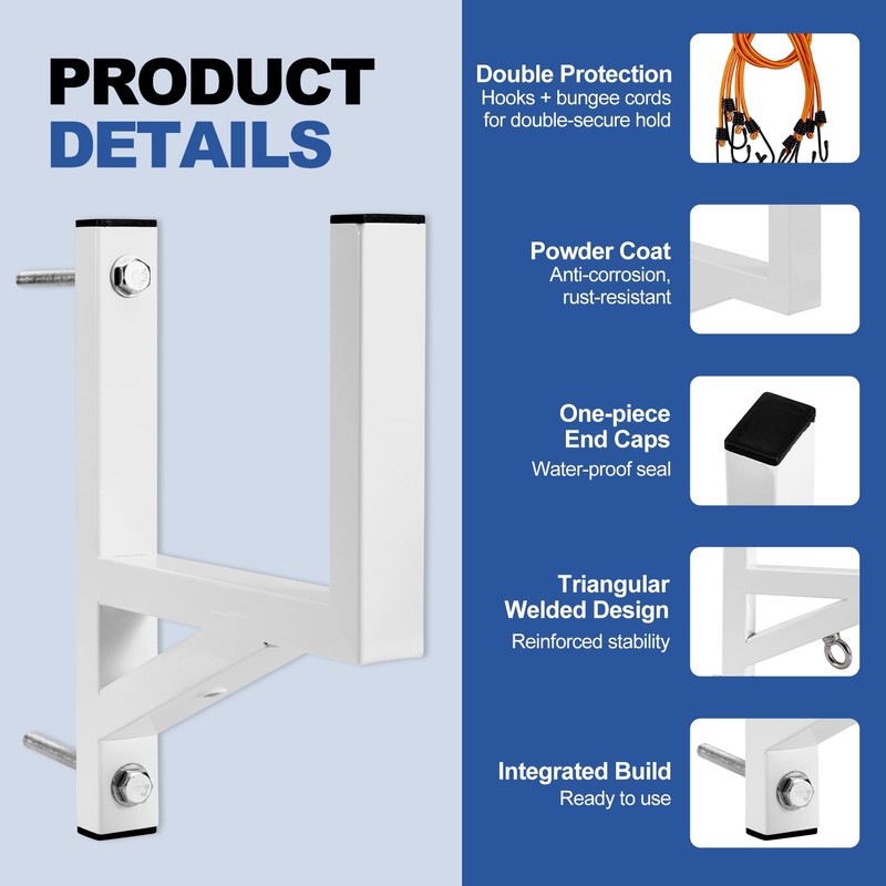 Ladder Rack for Trailer, Side Mount Trailer Ladder Rack with