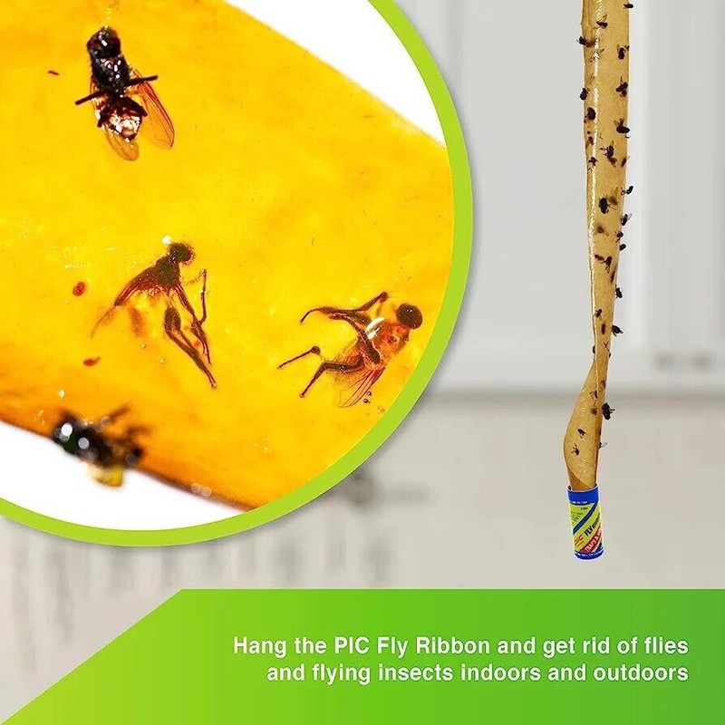 PIC*  FR10B Fly Ribbons Fruit Fly Traps For Indoors and