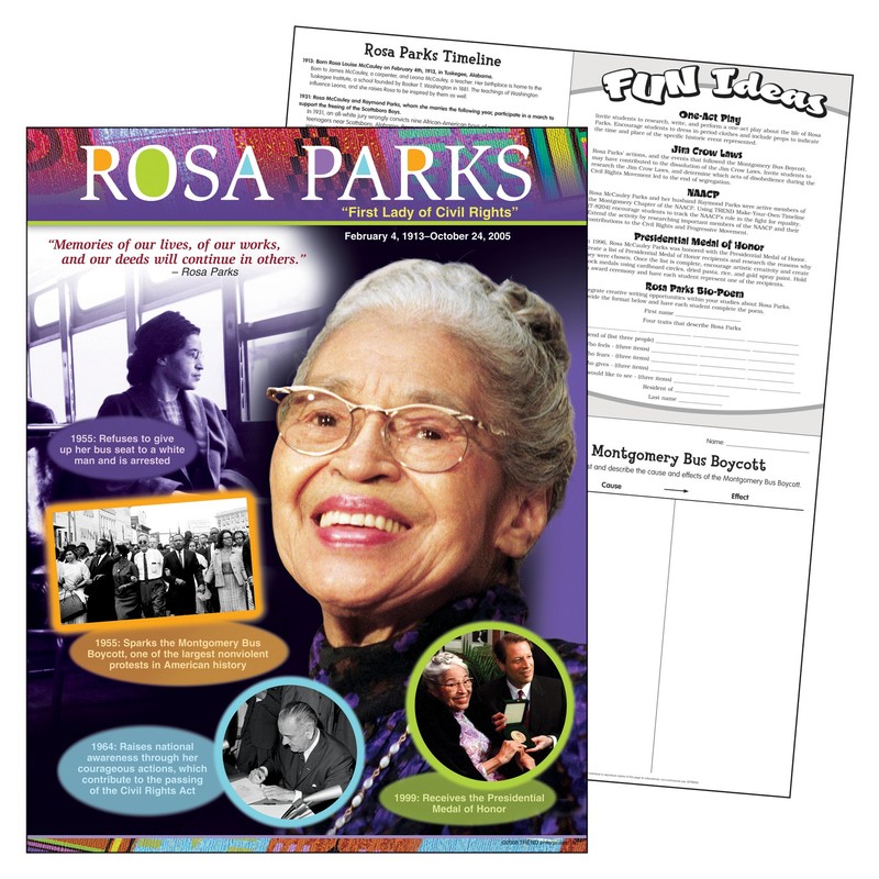 TREND enterprises, Inc. Rosa Parks Learning Chart, 17" x 22"