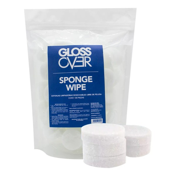 Sponge Wipe Esponjas Limpiadoras Uñas Sin Pelusa Gloss Over