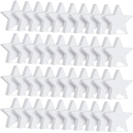 Briwooody Small White Wooden Stars for Crafts Veterans Day Unfinished Wooden Star 1 x 0.19 Inch Patriotic Decorations for DIY Painting Home Tiered Tray Holiday Christmas Decorations(200 Pcs)