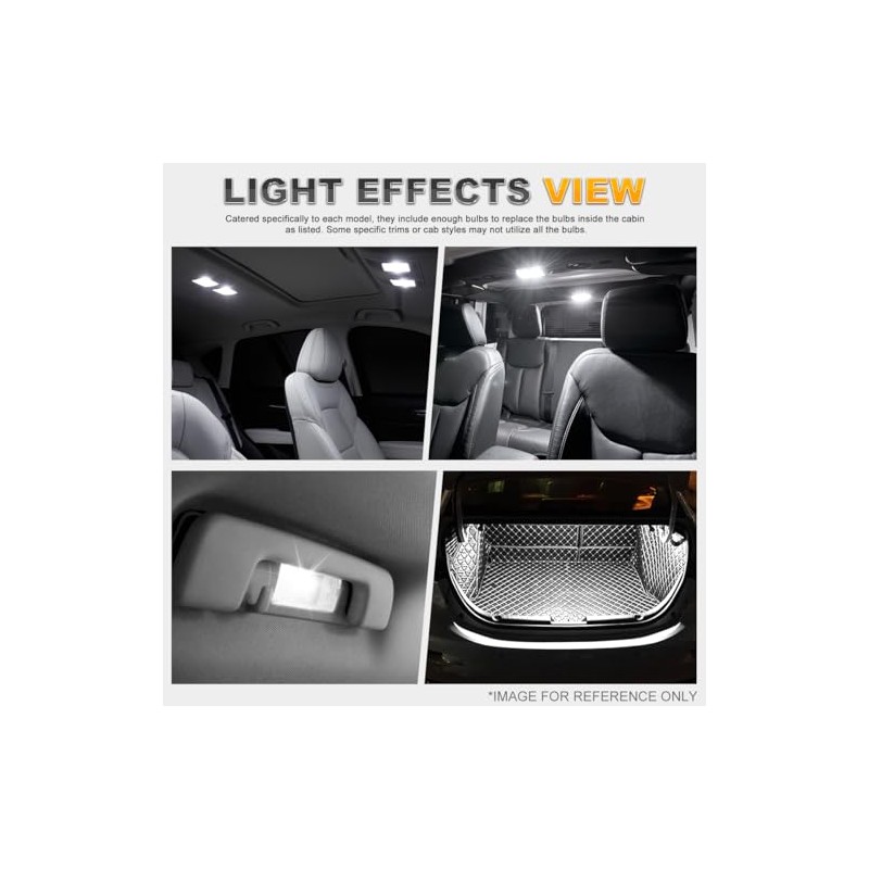 PM PERFORMOTOR 5Pcs Car White LED Interior Light Bulbs Combo