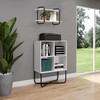 Techni Mobili Modern Geometric Low Wooden Bookcase - 2 Tier