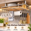Stainless Steel Hanging Kitchen Storage Rack with Hooks – Paper