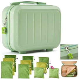 Chunful Adult Game Toy Storage Organizer Case and 9 Pcs 3 Sizes Toy Storage Bags Reusable Box Container with Lock Private for Women Men Travel Home