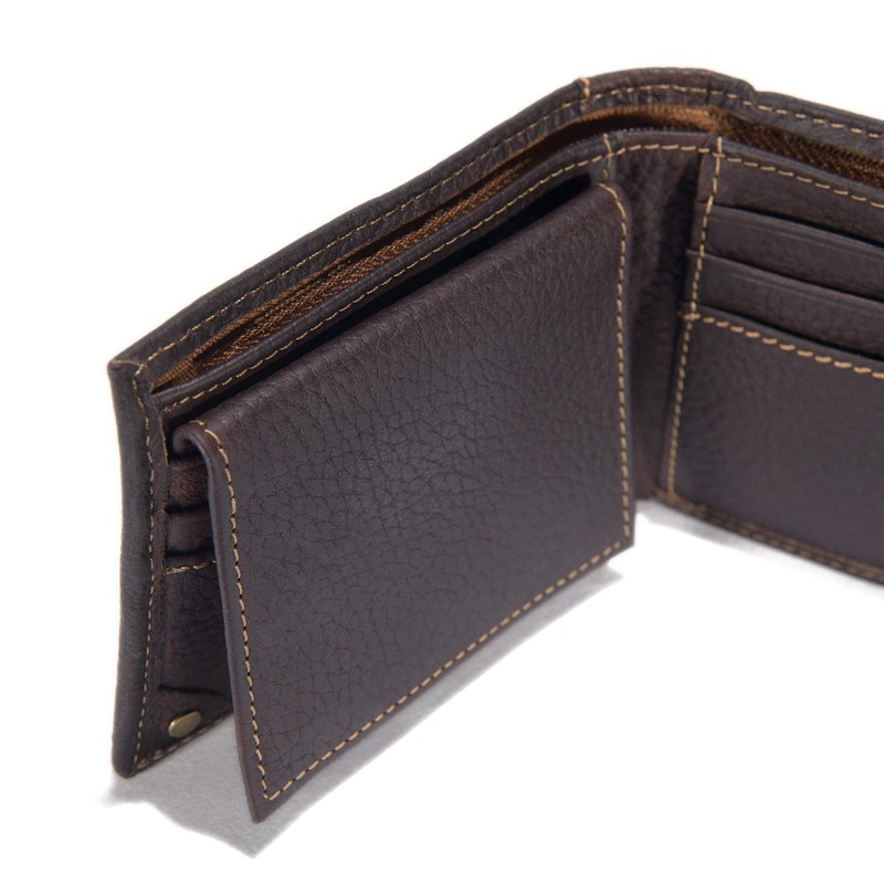 Carhartt Men's' Pebble Leather Passcase Wallet, Brown