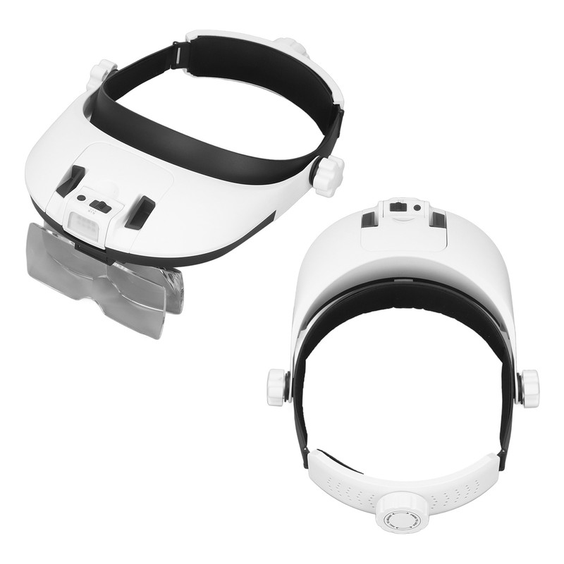 Head Magnifier Rechargeable Magnifying Glasses LED with 5pcs Eyeglass for