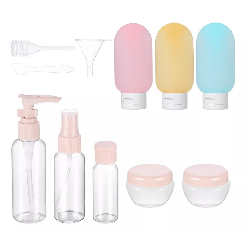 SANBREVE Contenedores De Viaje, Botella Viaje De Silicona 11 Piezas