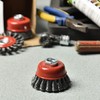 ET018 3 inch Wire Wheel Brush,Twisted Knotted Cup Brush for