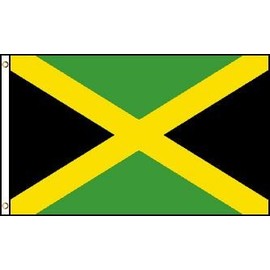 2X3 Jamaica Super Polyester Nylon Flag 2X3 ft House Banner Grommets Double Stitched Fade Resistant Premium Quality