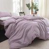 FOSSA Duvet Cover Set 100% Washed Cotton Linen Feel Super