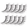 Beavorty 30pairs Cat Eye False Eyelash Strips Reusable Makeup Supplies