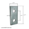10 Pack - 2 Hole, Flat Plate Connector Bracket for