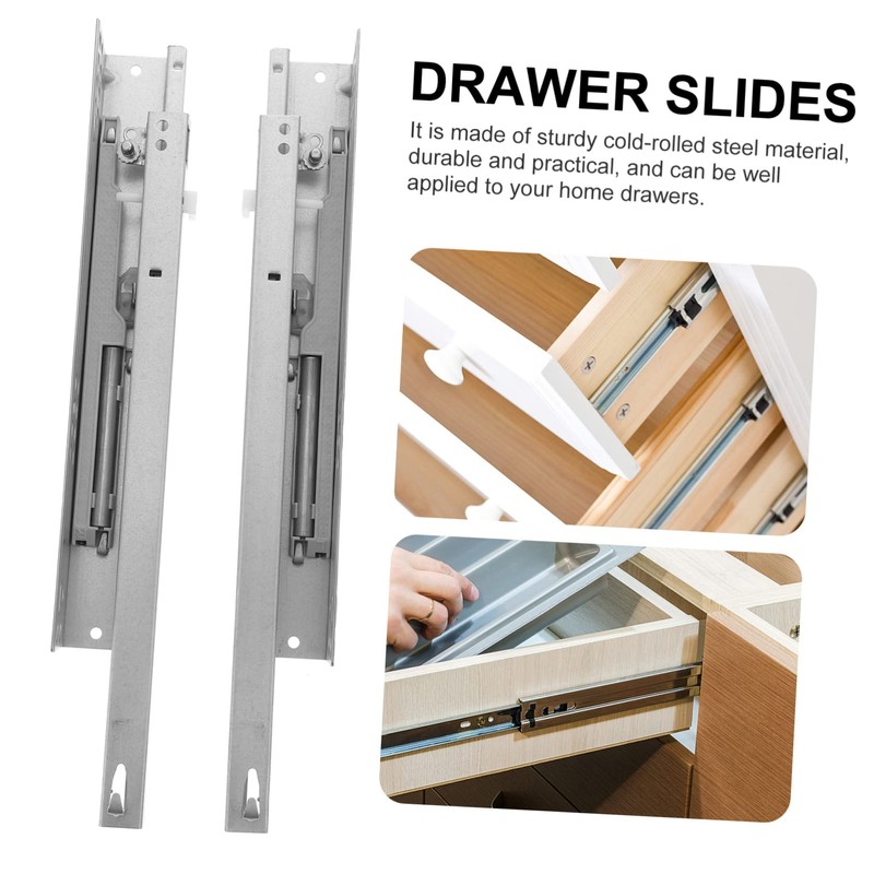 Operitacx 2pcs Heavy Duty Soft Close Drawer Slides Durable Cold