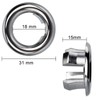 4 Pack Sink Overflow Ring Bathroom Sink Overflow Trim Ring