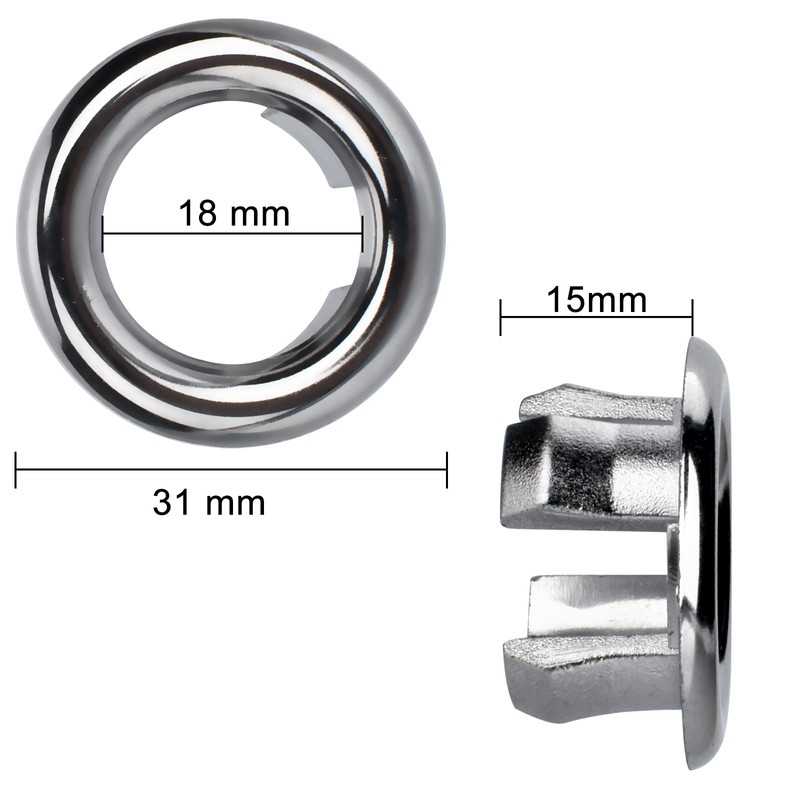 4 Pack Sink Overflow Ring Bathroom Sink Overflow Trim Ring