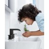 FORIOUS Square Black and Brushed Nickel Bathroom Faucets 3 Hole,