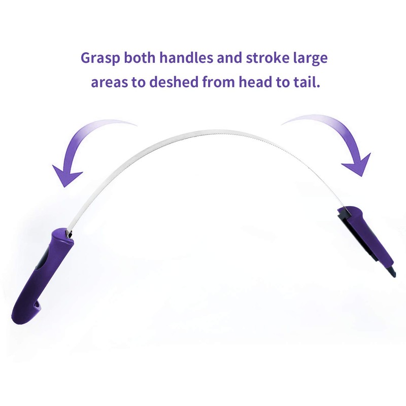 BOTH WINNERS Dual-Sided Shedding Blade with Stainless Steel Blade, De-Shedding