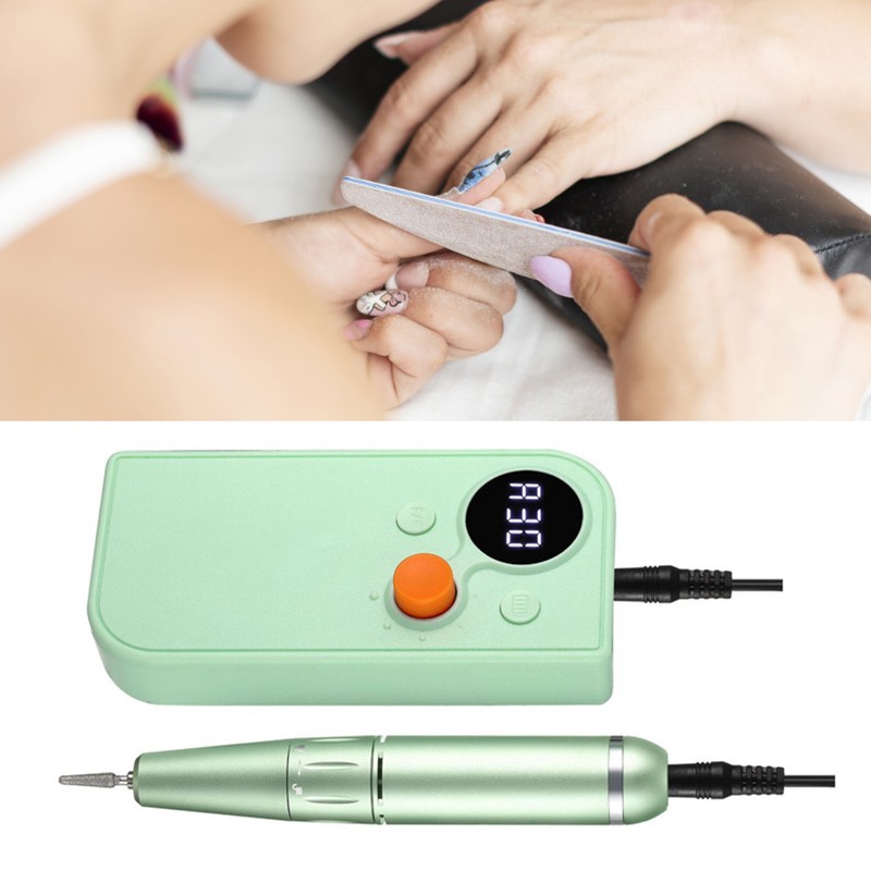UV101 Nail Drill Machine LED Screen 0‑30000RPM Potable Nail Grinding