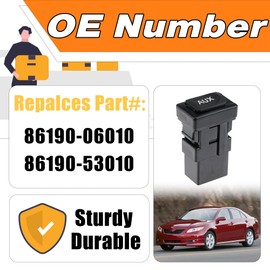 LEVANLIGHT Auxiliary Input Jack Aux Port Audio Adapter Compatible with Toyota 4Runner Camry RAV4 FJ Cruiser Prius Yaris 2005-2009 Lexus ES350 LS460 2007-2010, Replaces# 86190-06010 86190-53010