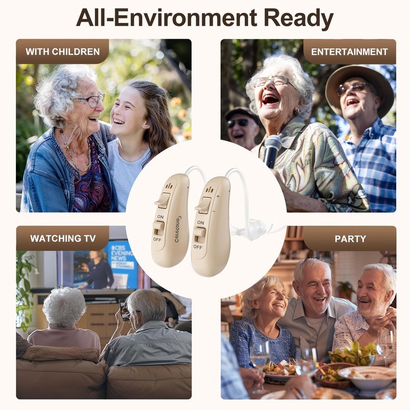Ceretone Hearing Aids (Not Amplifiers), Rechargeable OTC Hearing Aid for