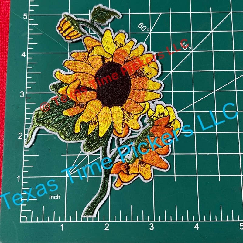 UB 🔥 BEAUTIFUL Sunflower Flower Embroidered Iron On Patch Summer
