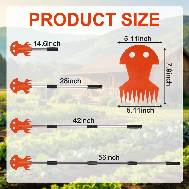 Emberlynn‘s store Weed Puller Tool with Long Handle, Upgraded Garden
