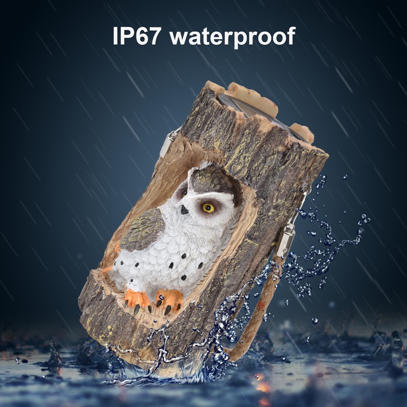 Owl Solar Light IP67 Waterproof High Simulation Eco Friendly Energy