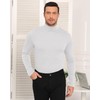 Maavoki Men's Long-Sleeved Shirts Turtleneck Regular Fit Turtleneck Pullover Basic