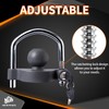METOWARE Trailer Coupler Lock Universal Adjustable Heavy-Duty Steel Trailer Hitch