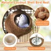 Apatal Coconut Bird Nest for Cage Natural Coconut Shell Birds