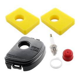 HURI Air Filter Serivce Kit for 595660 Air Filter Cover & 799579 590581 Briggs & Stratton 450E, 500E, 125cc 140cc 08P502 08P602 Models Spark Plug 594281 Primer Bulb AU Shipping